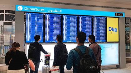الصورة: المسافرين في مطارات دبي 